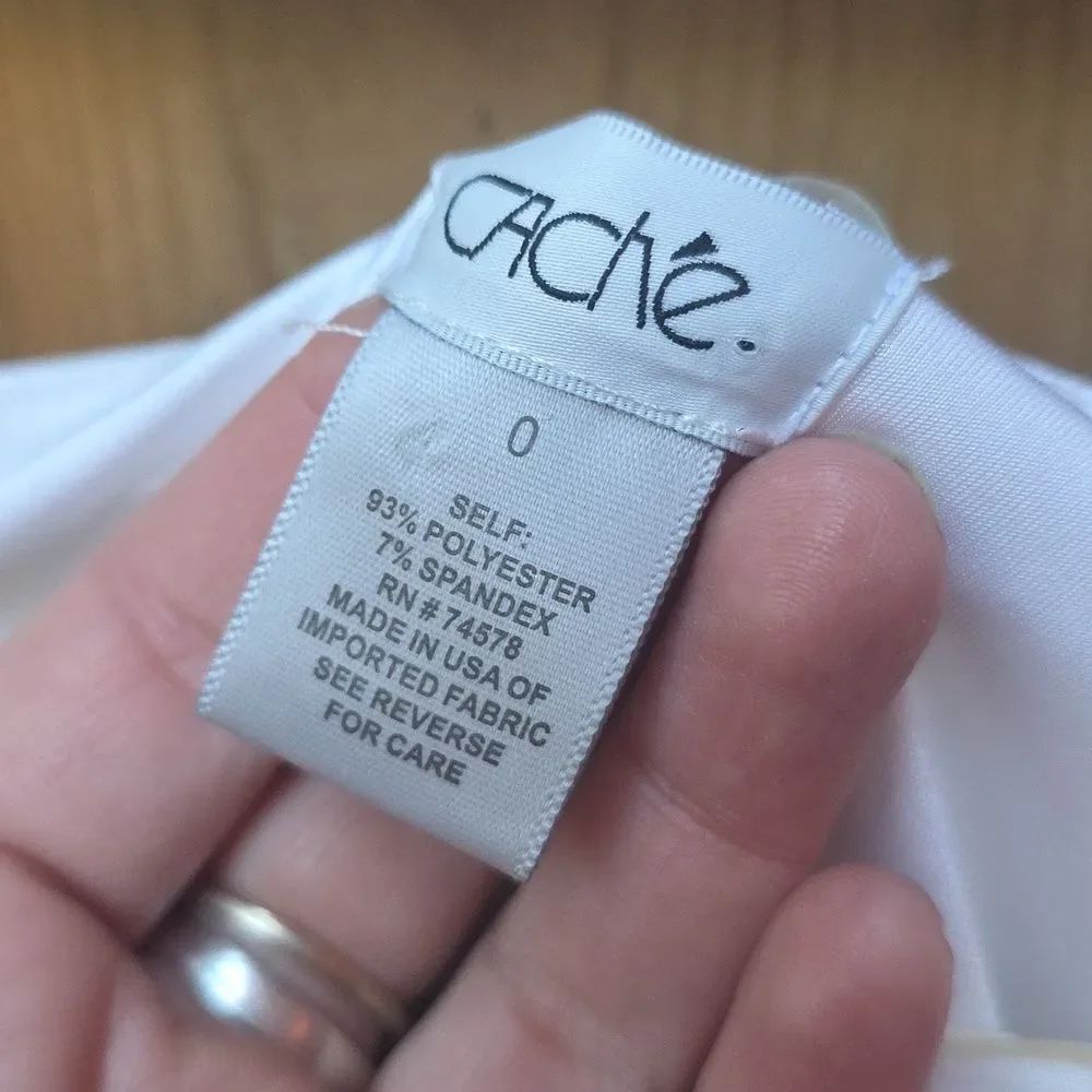 Cache White Satin Dress - Picture 3 of 4